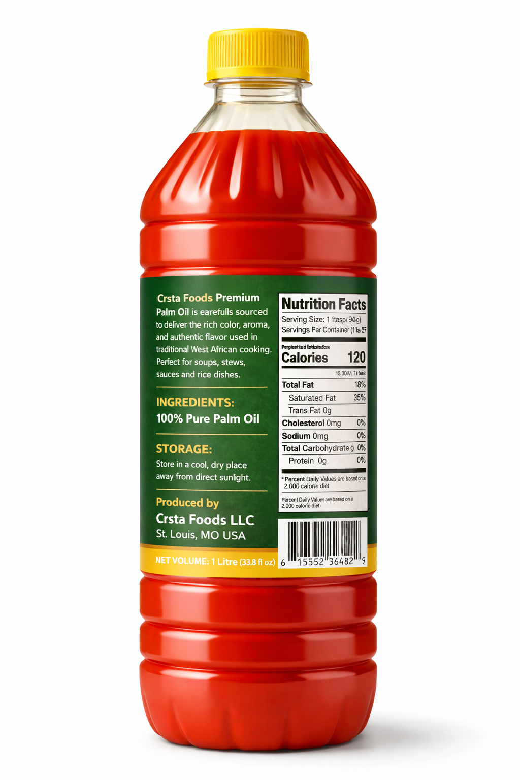 Premium Palm Oil – 1L / 33.8 fl oz