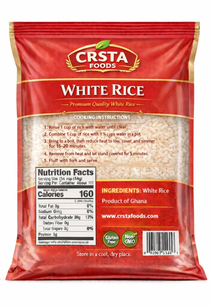 White Rice – Product of Ghana | Premium Long Grain Rice 5lb